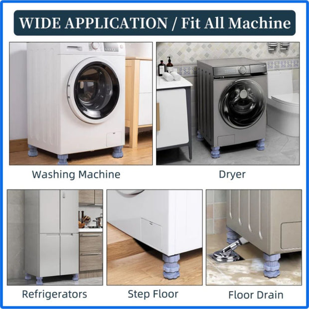 Anti-Vibration Pads for Washing Machine & Refrigerator (Set of 4)